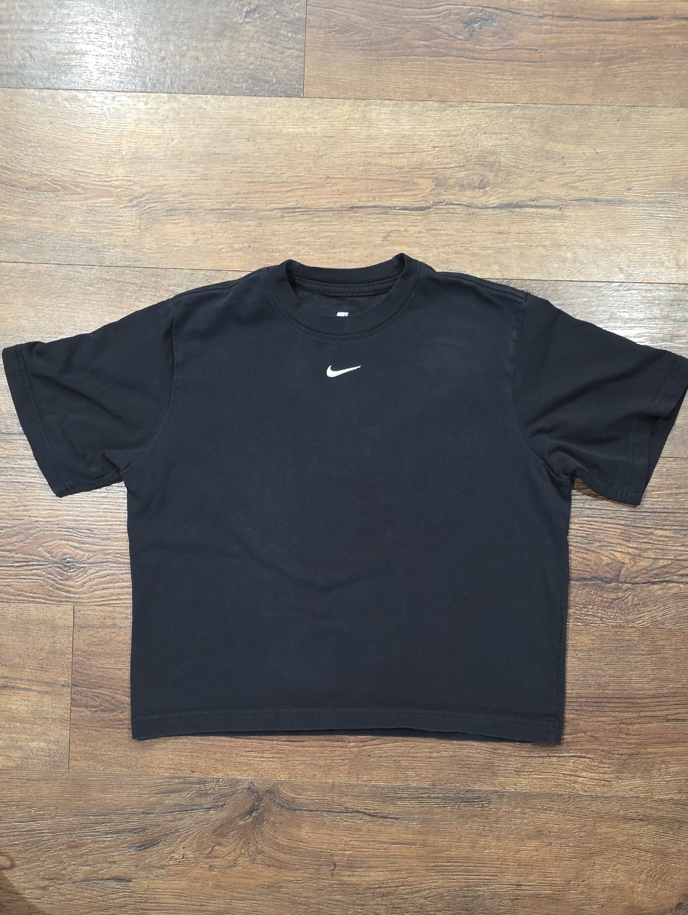 Nike Black Short Sleeve Crew Swoosh Tee
